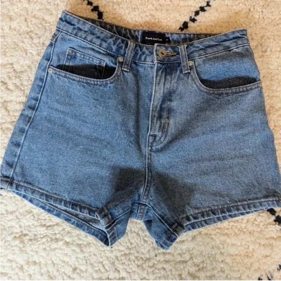 Frank & Oak Classic Blue Jean Shorts - Picture 1 of 4